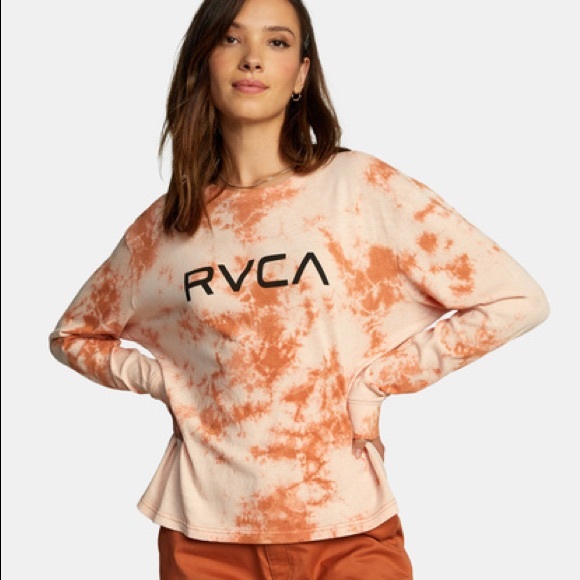 π₯π₯RVCA - TIE DYE BIG RVCA LONG SLEEVE TEEπ₯π₯ - Picture 6 of 8